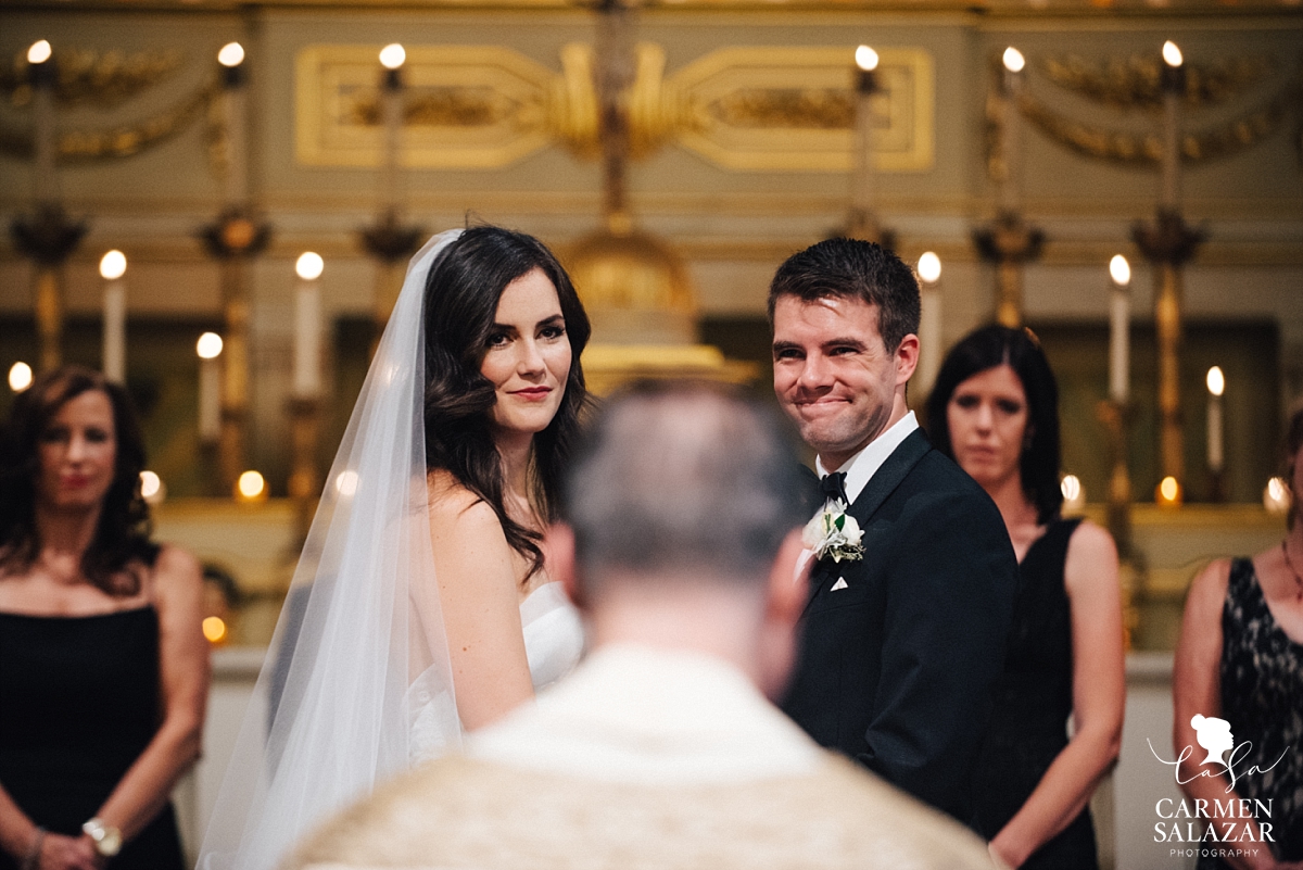 Sentimental moment with wedding priest - Carmen Salazar