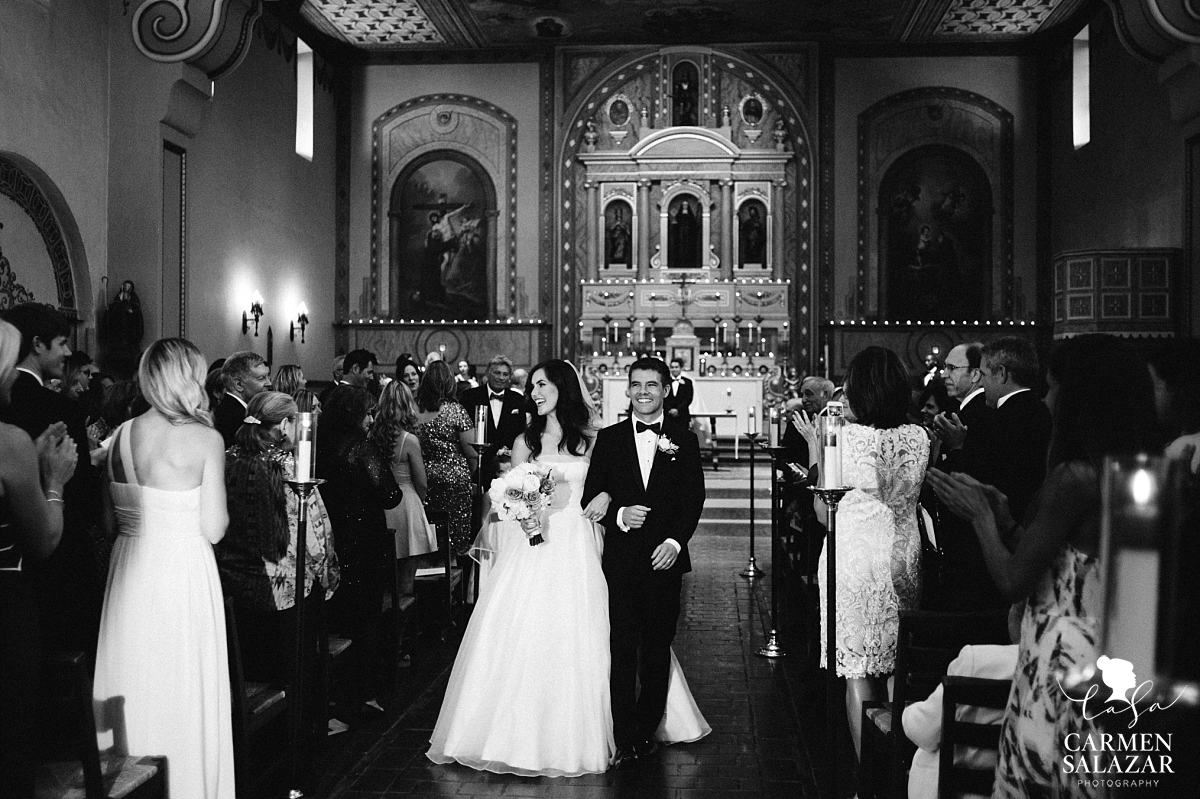 Grand exit at Catholic mission wedding ceremony - Carmen Salazar