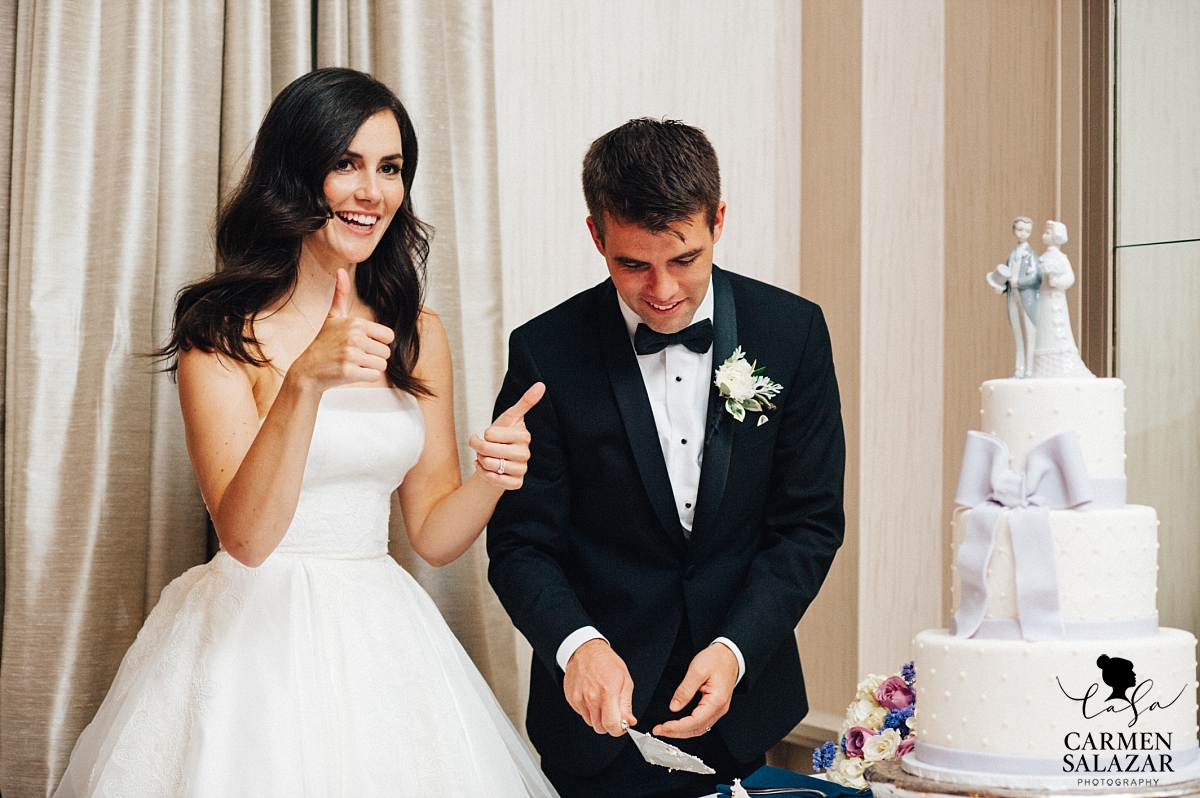 Cake cutting at Westin San Jose Ballroom - Carmen Salazar