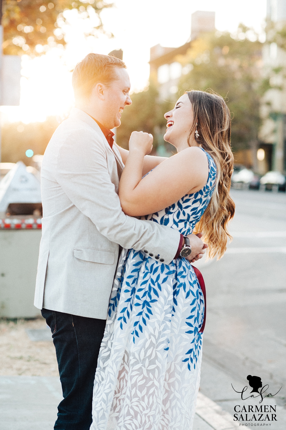 Sunset downtown Oakland engagement - Carmen Salazar