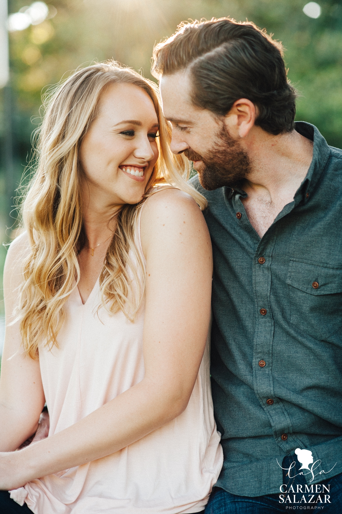 Back lit Davis Engagement Session - Carmen Salazar