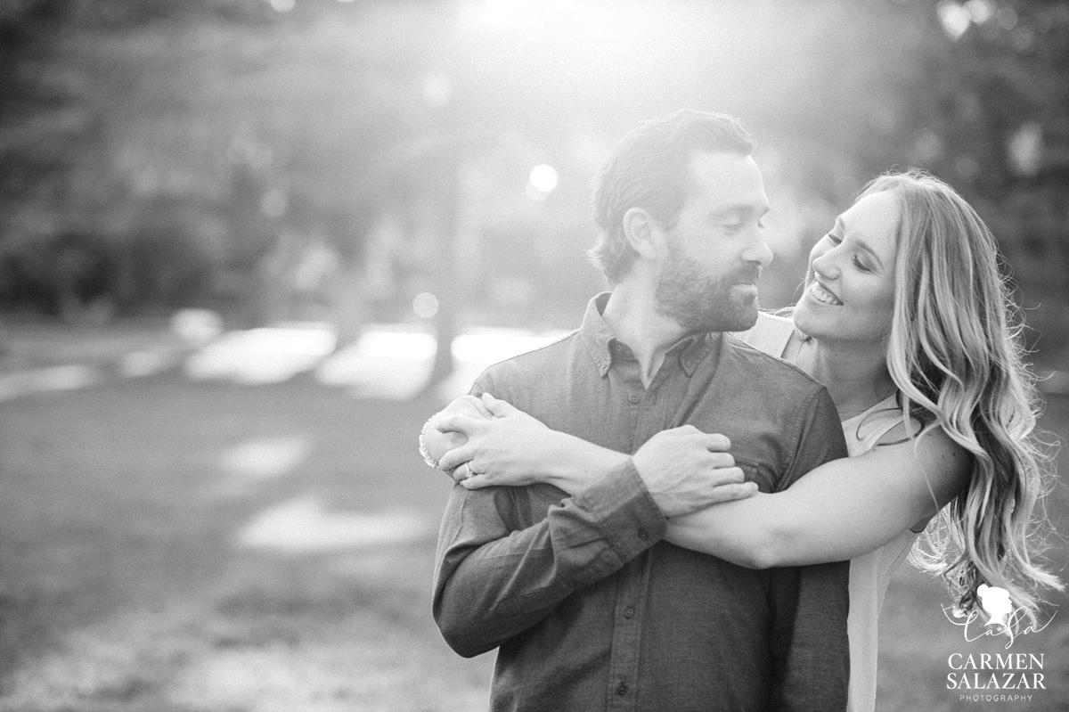 Black and White Davis Engagement Photography - Carmen Salazar