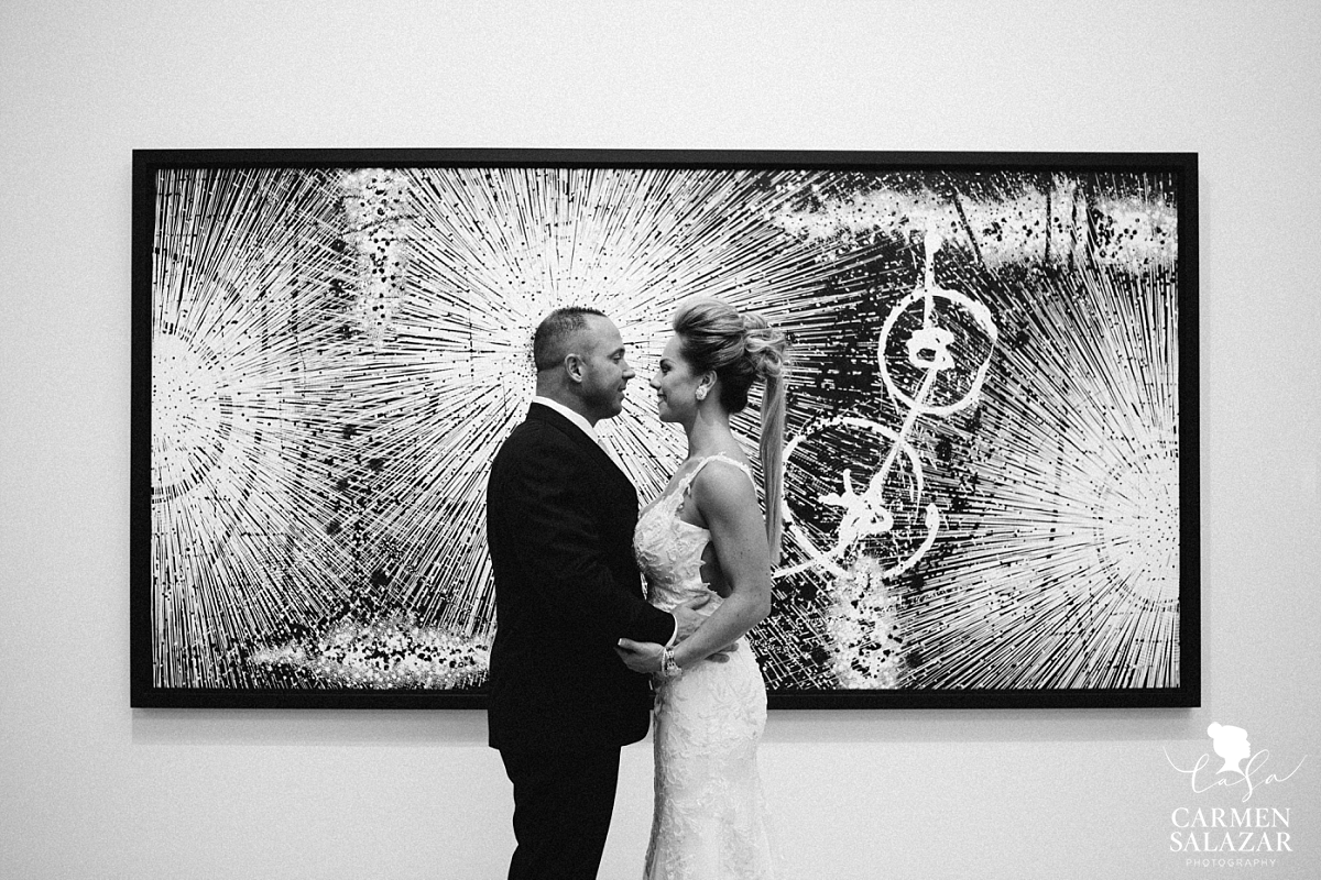 Creative art museum wedding portraits - Carmen Salazar