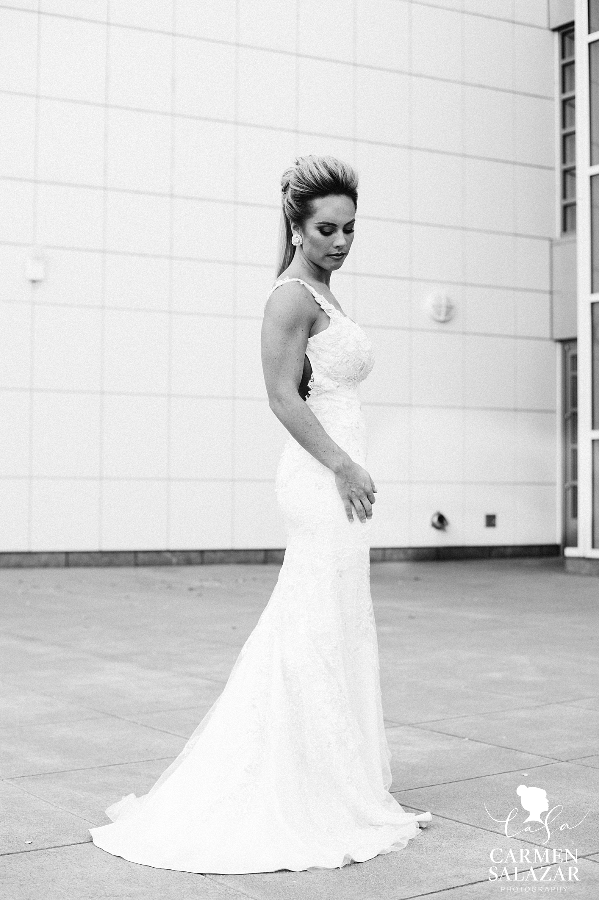 Stunning lace fitted wedding gown - Carmen Salazar