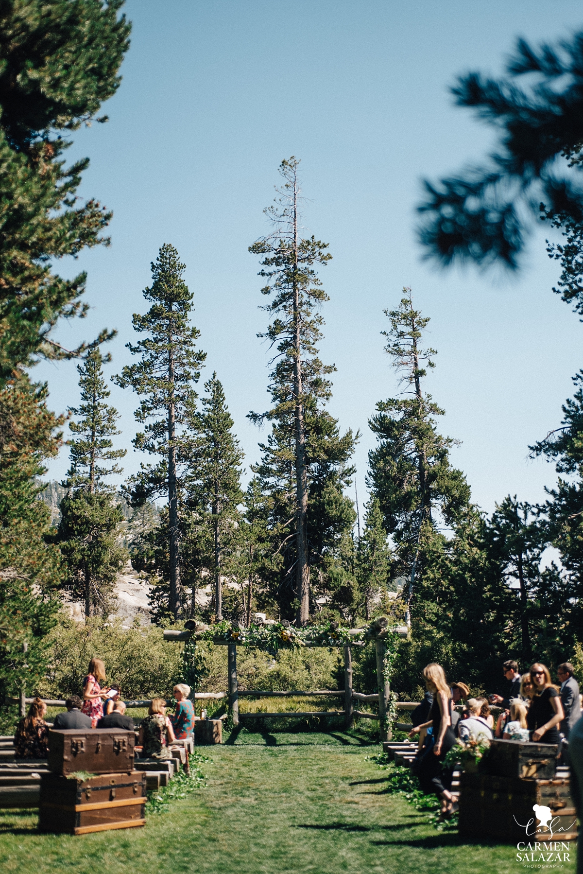 Boho outdoor wedding ceremony site - Carmen Salazar