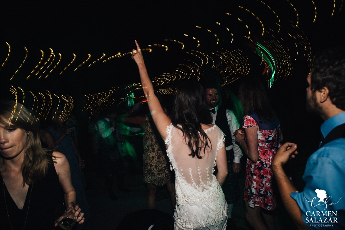 Fun bride dancing photos at The Hideout reception - Carmen Salazar