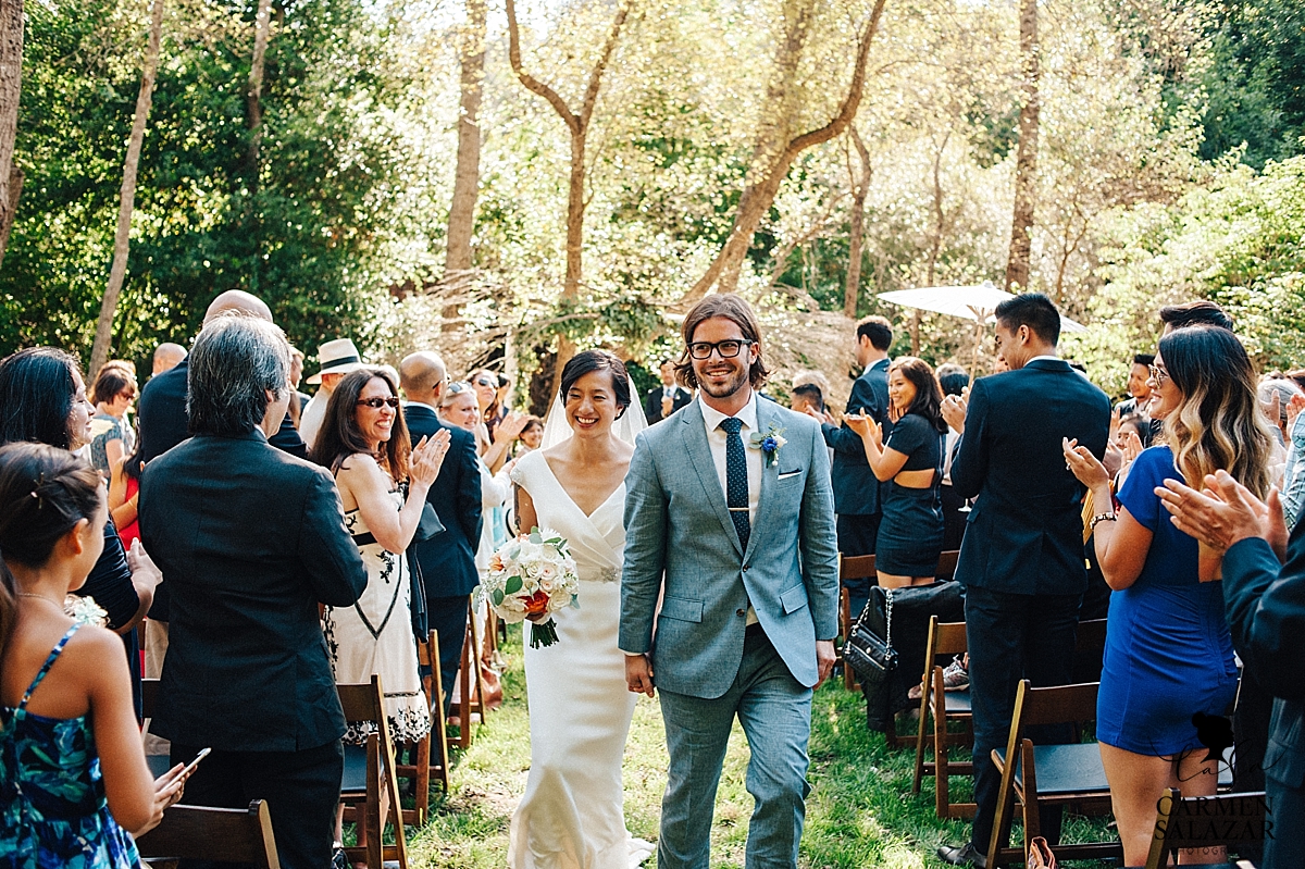 Newlyweds at gorgeous Santa Cruz summer ceremony - Carmen Salazar