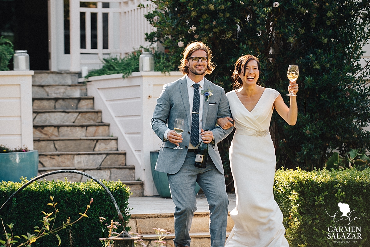 California newlyweds at Santa Cruz wedding reception - Carmen Salazar