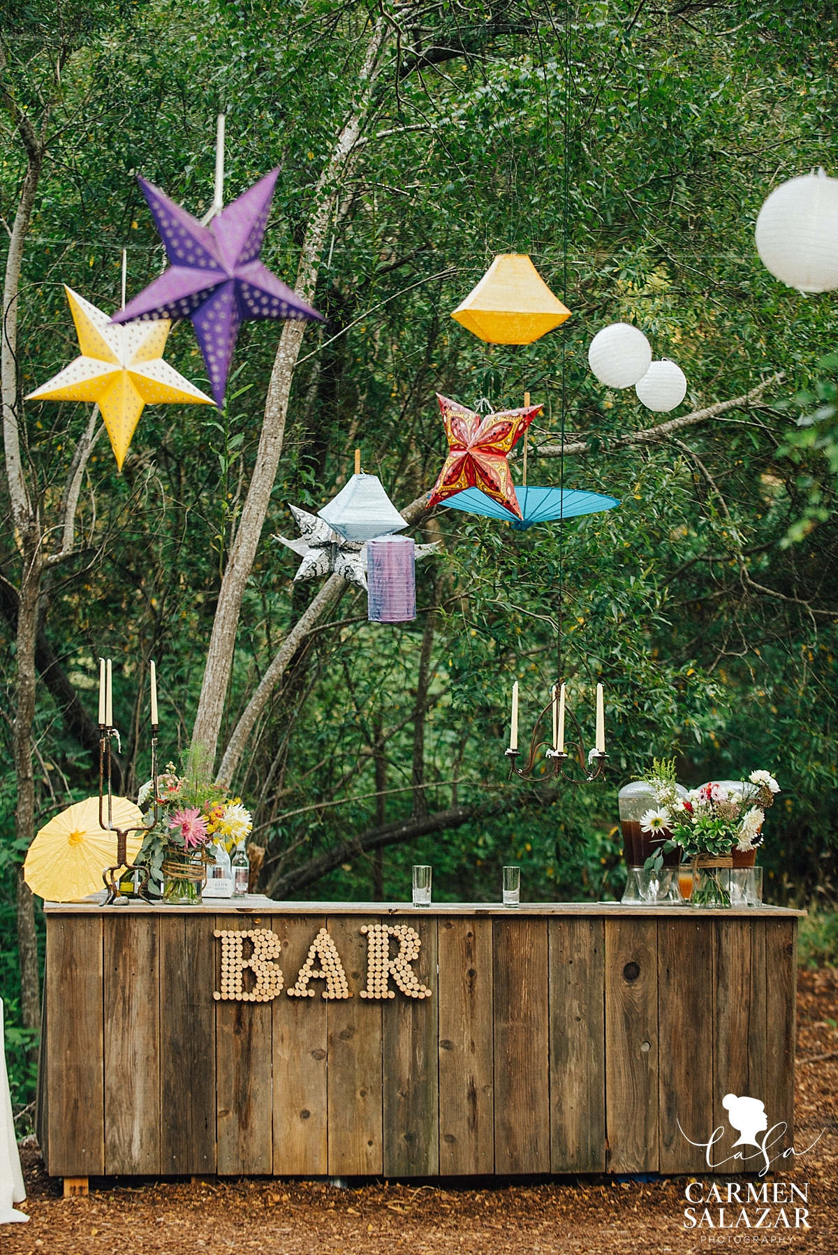 Modern and whimsical cocktail hour bar decor - Carmen Salazar