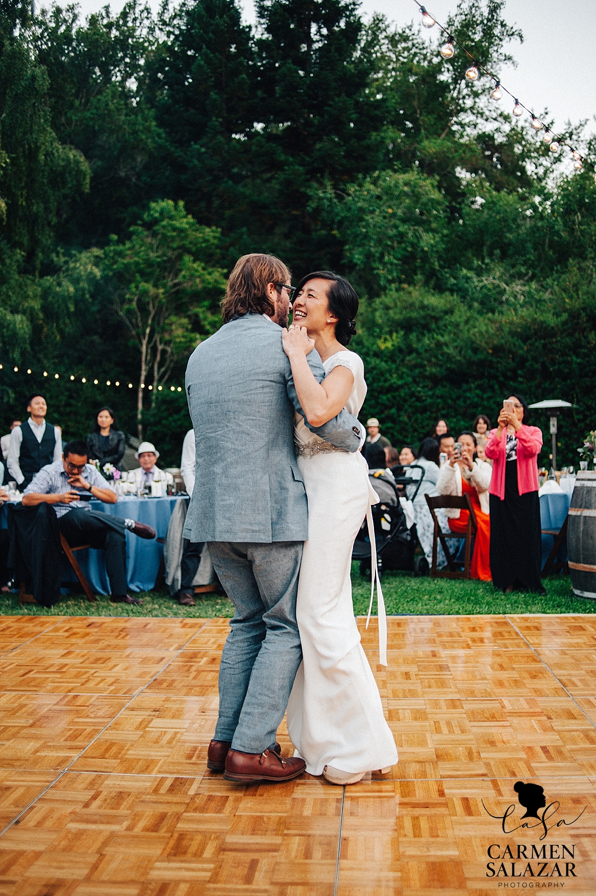 Happy Bay Area bride during first dance - Carmen Salazar