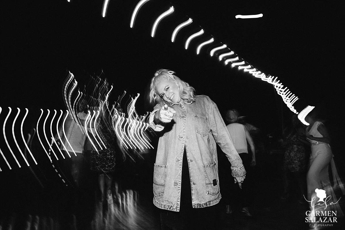 black and white photo of Retro style wedding dance moves - Carmen Salazar