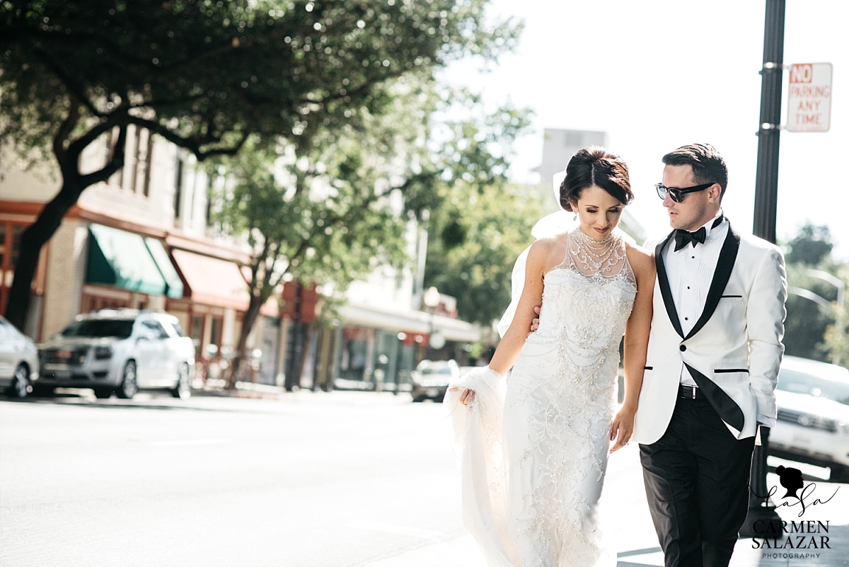 Urban bride and groom portraits in Downtown Sacramento - Carmen Salazar