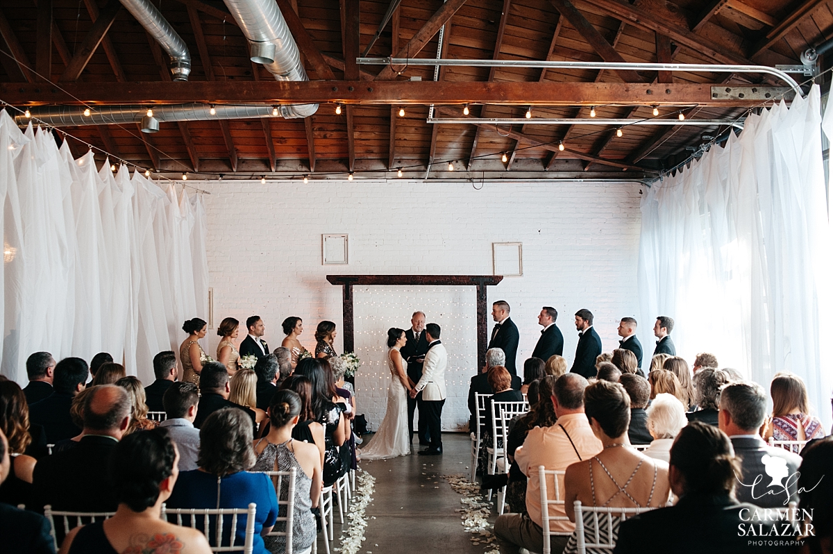 Intimate modern wedding ceremony at Studio 817 Sacramento - Carmen Salazar