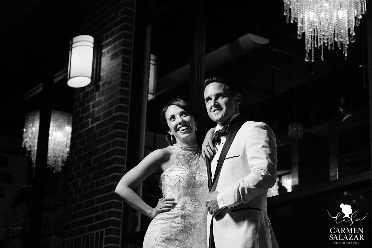 Vintage night downtown wedding portraits - Carmen Salazar 