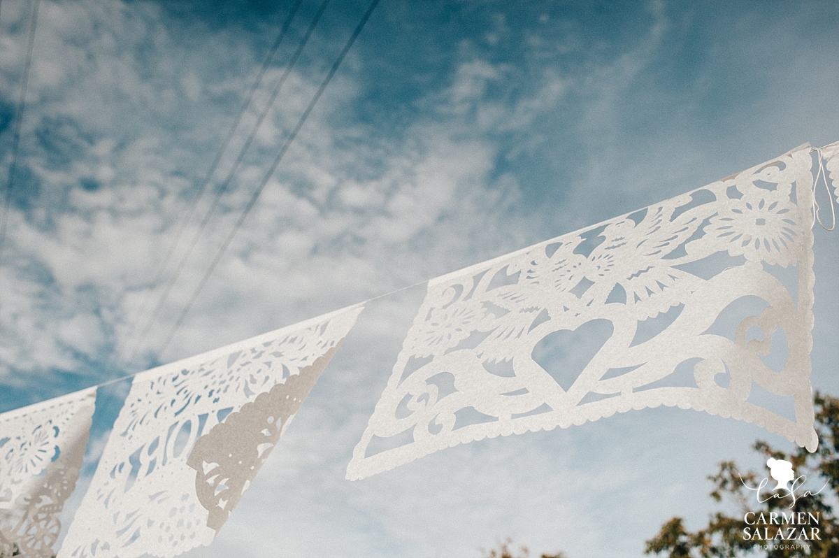 Mexican papeles wedding banner decorations - Carmen Salazar