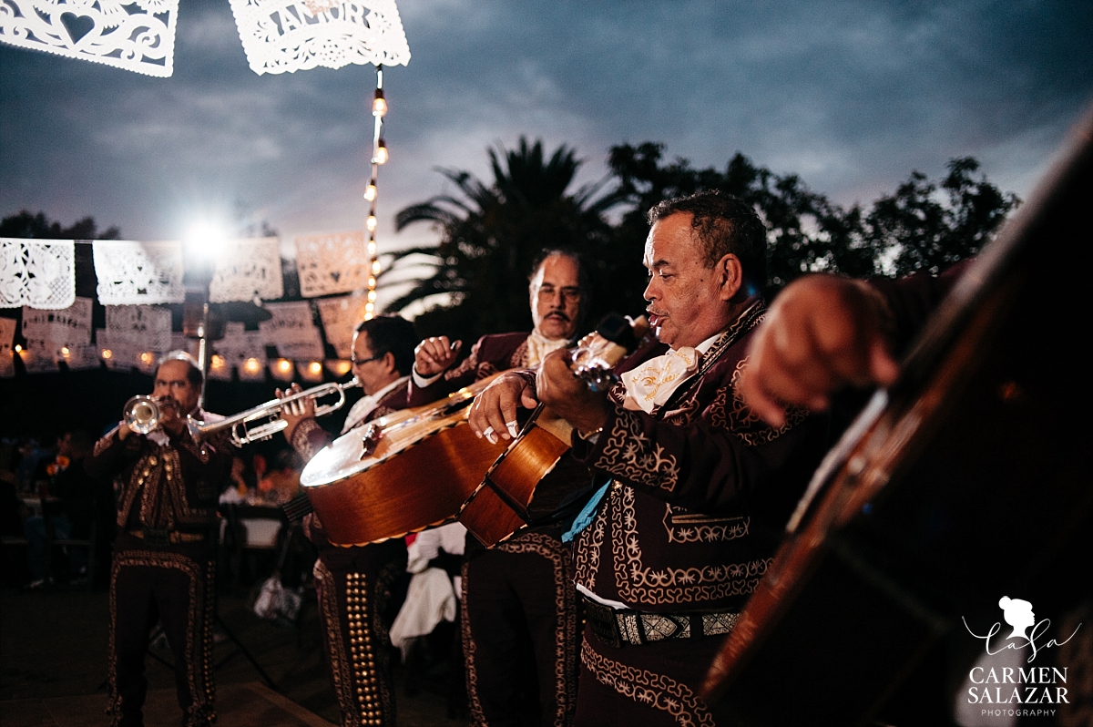 Mariachi Zacatecas playing at fall Winters wedding - Carmen Salazar