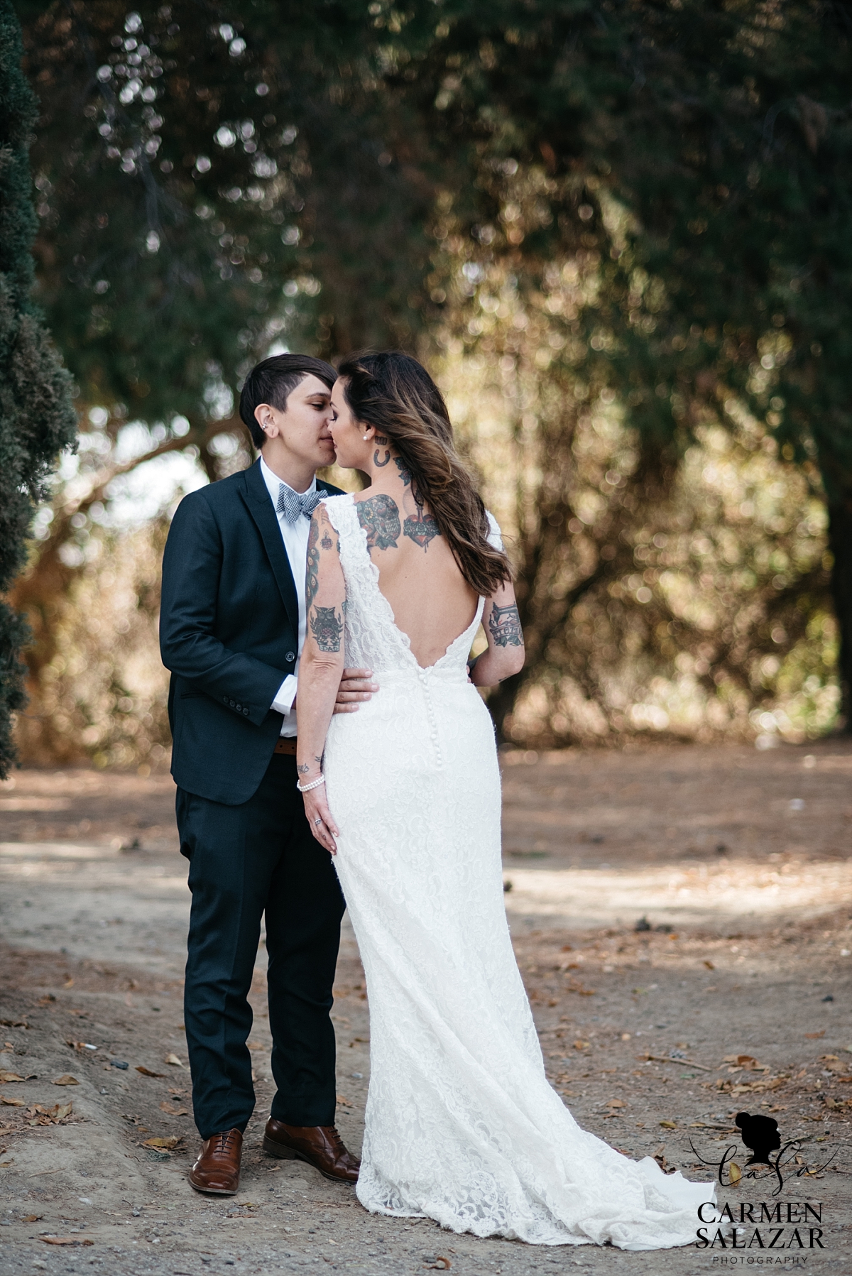 LGBTQ California alternative wedding fashion - Carmen Salazar