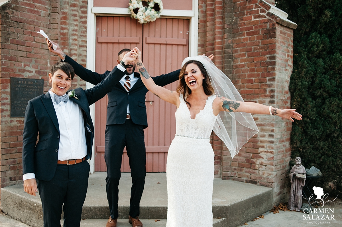 Overjoyed couple at same-sex wedding - Carmen Salazar