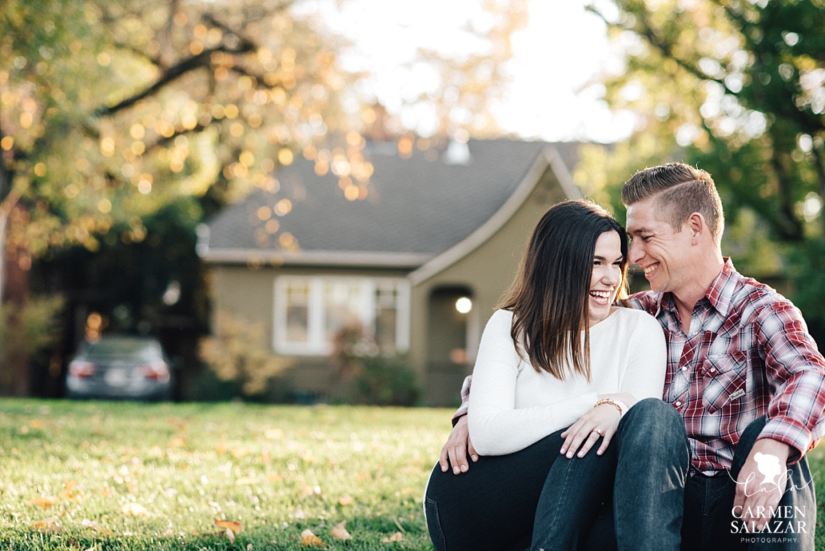 Elmhurst Sacramento home engagement session - Carmen Salazar