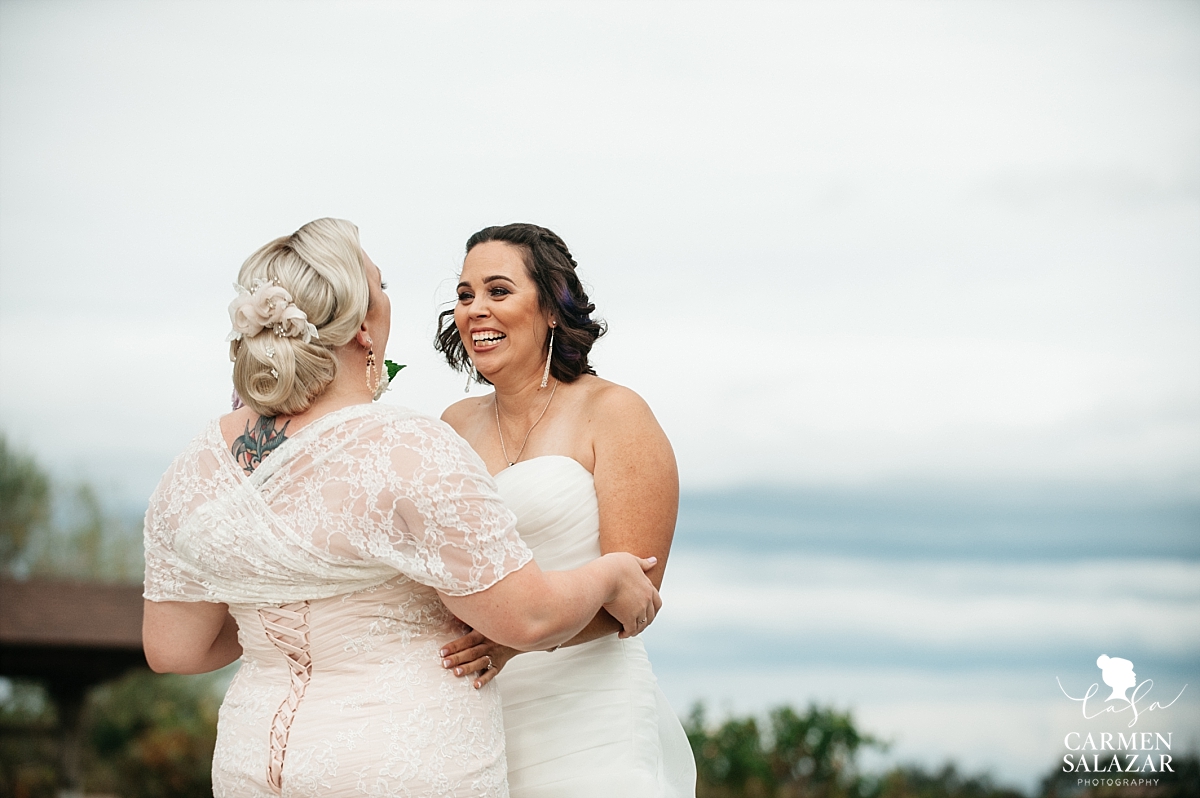 Emotional lesbian wedding first look - Carmen Salazar