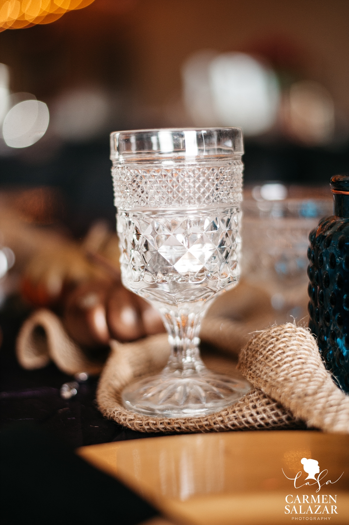 Elegant crystal wedding glassware - Carmen Salazar