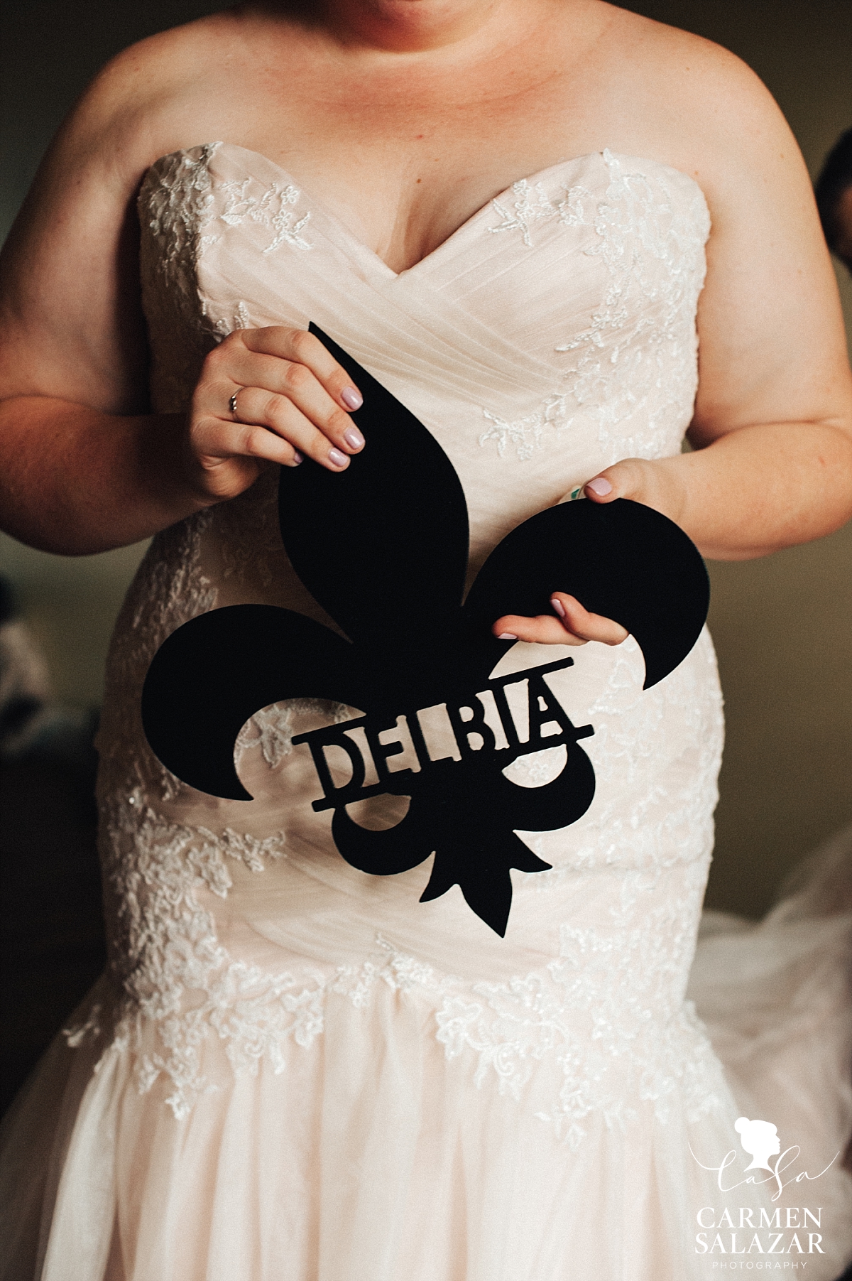 Personalized fleur de lis wedding gift - Carmen Salazar