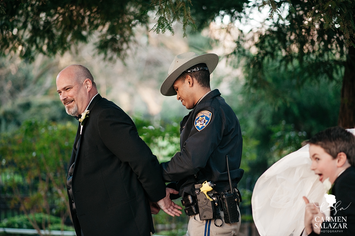 Wedding prank at Capitol Park - Carmen Salazar