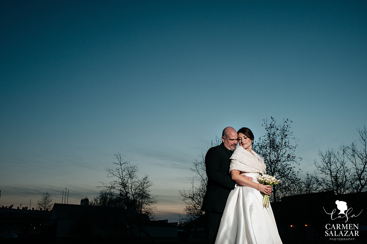 Epic sunset wedding photography in Old Sacramento - Carmen Salazar