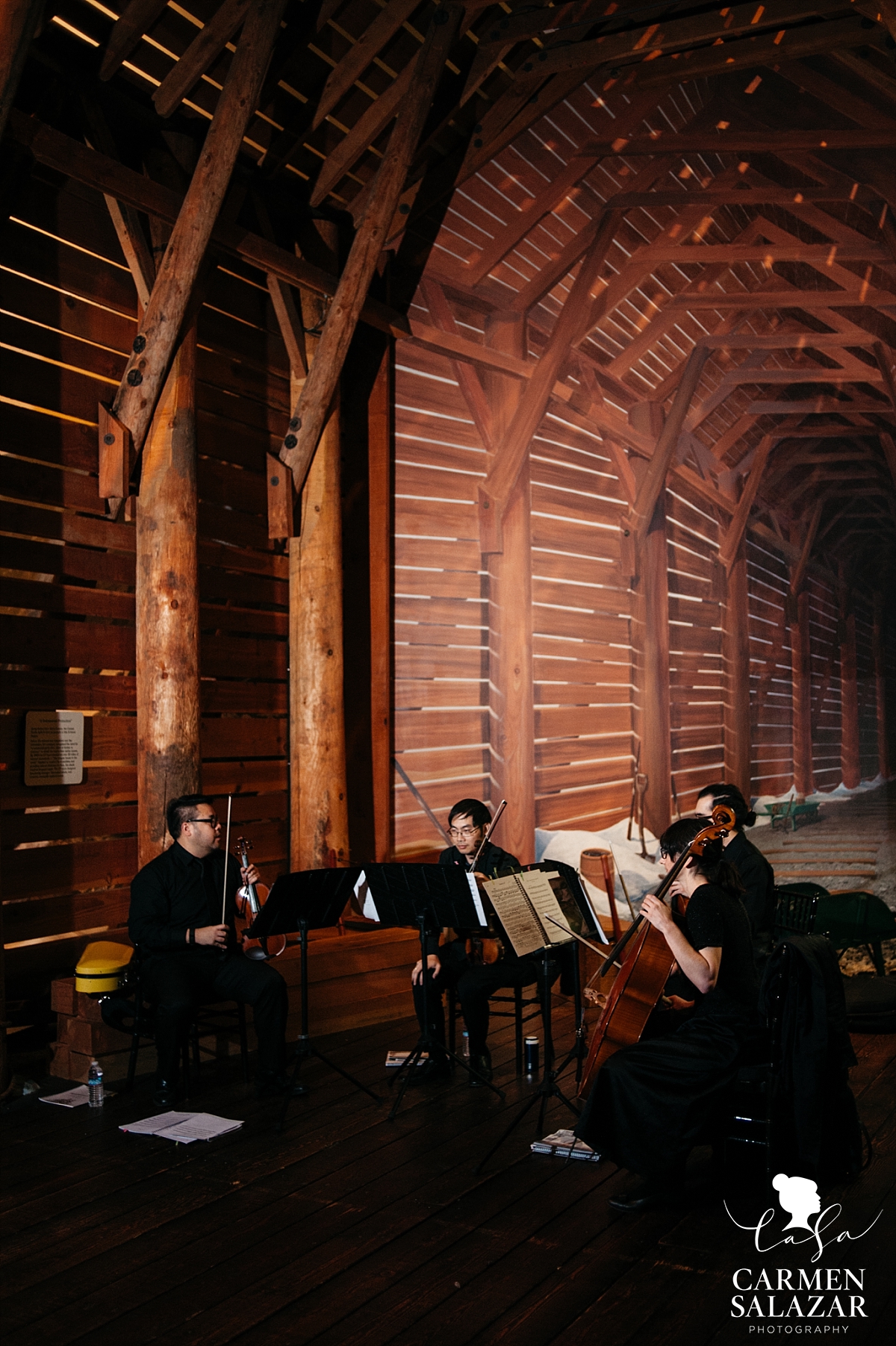 Sacramento String Quartet wedding performance - Carmen Salazar 