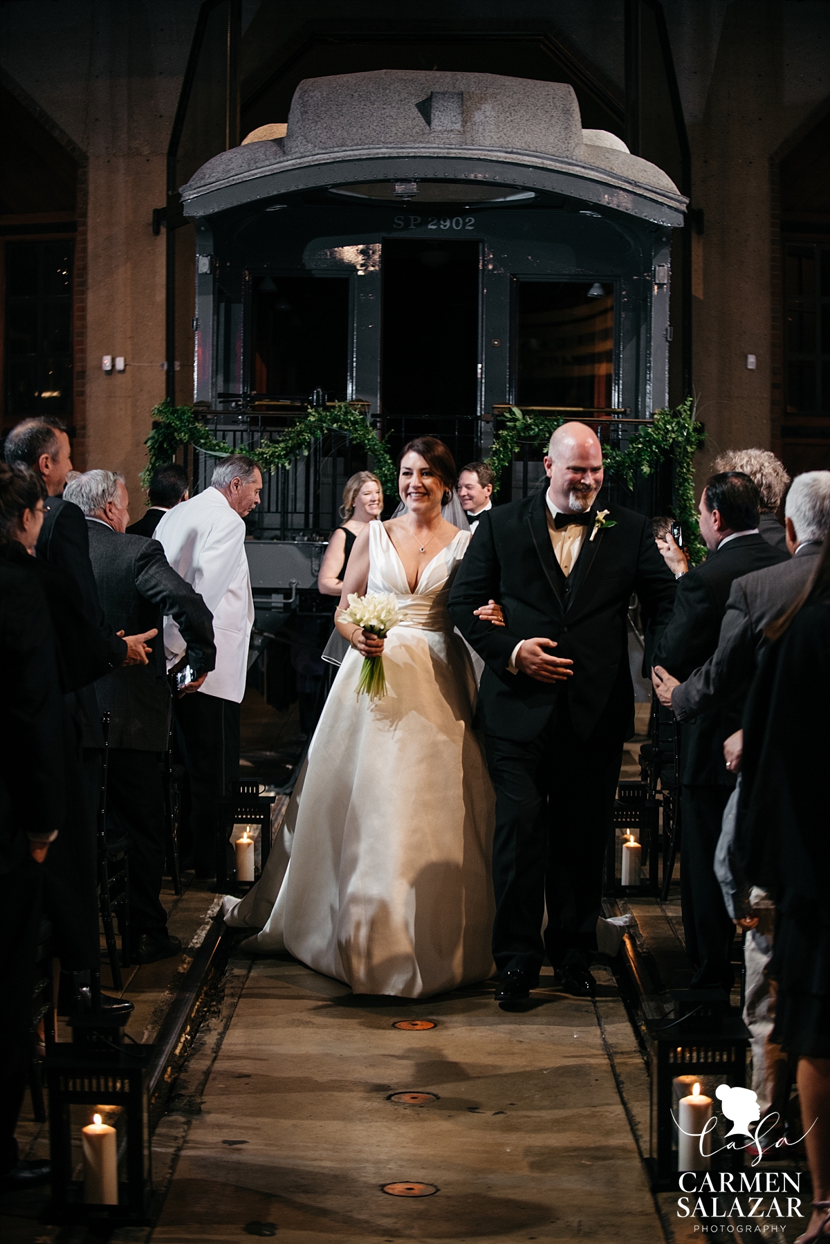 Newlyweds at California Railroad Museum - Carmen Salazar