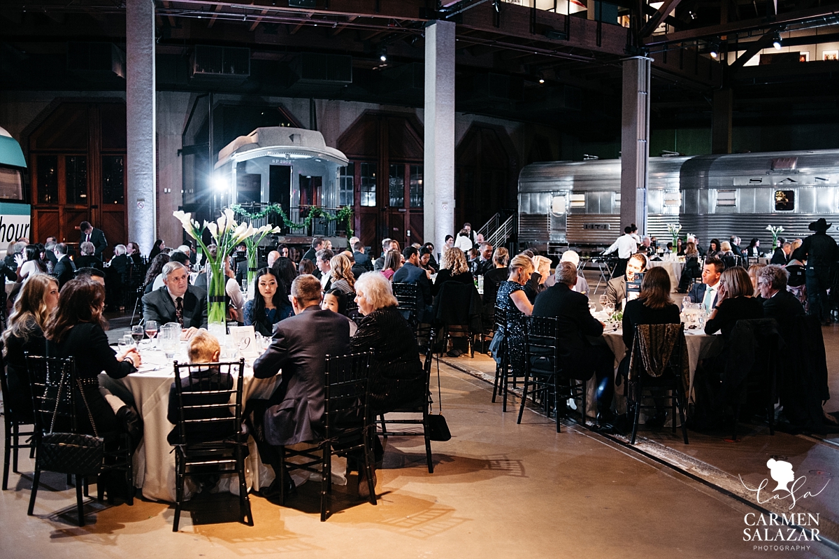 Wedding reception at train history museum - Carmen Salazar