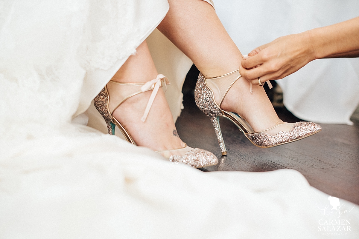 Fun glittery bridal high heels - Carmen Salazar