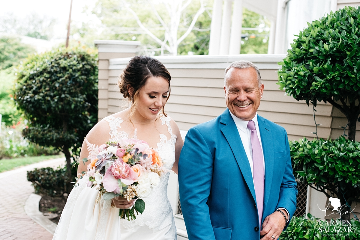 Bride's first look with dad at Vizcaya - Carmen Salazar