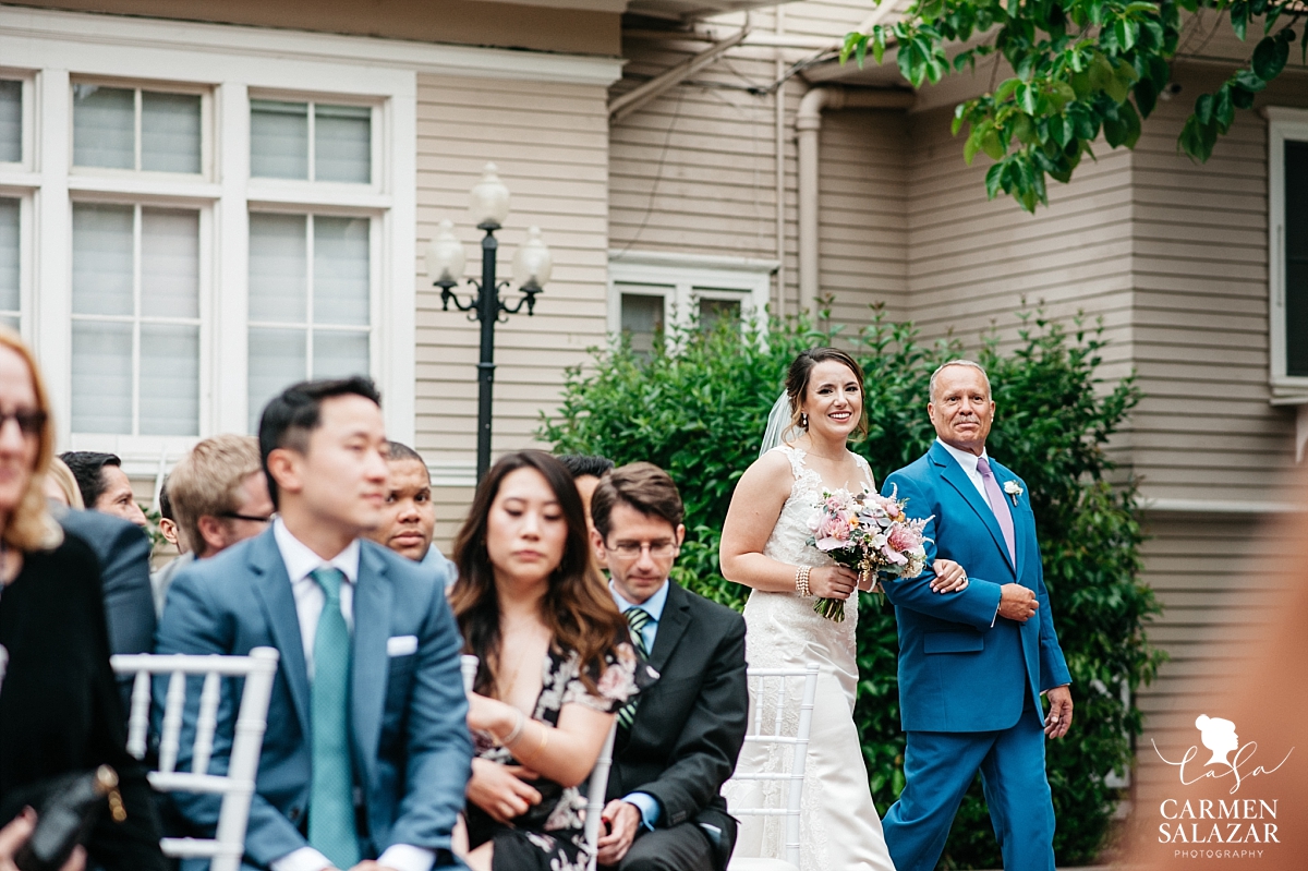 Bride walks aisle at Vizcaya spring wedding - Carmen Salazar