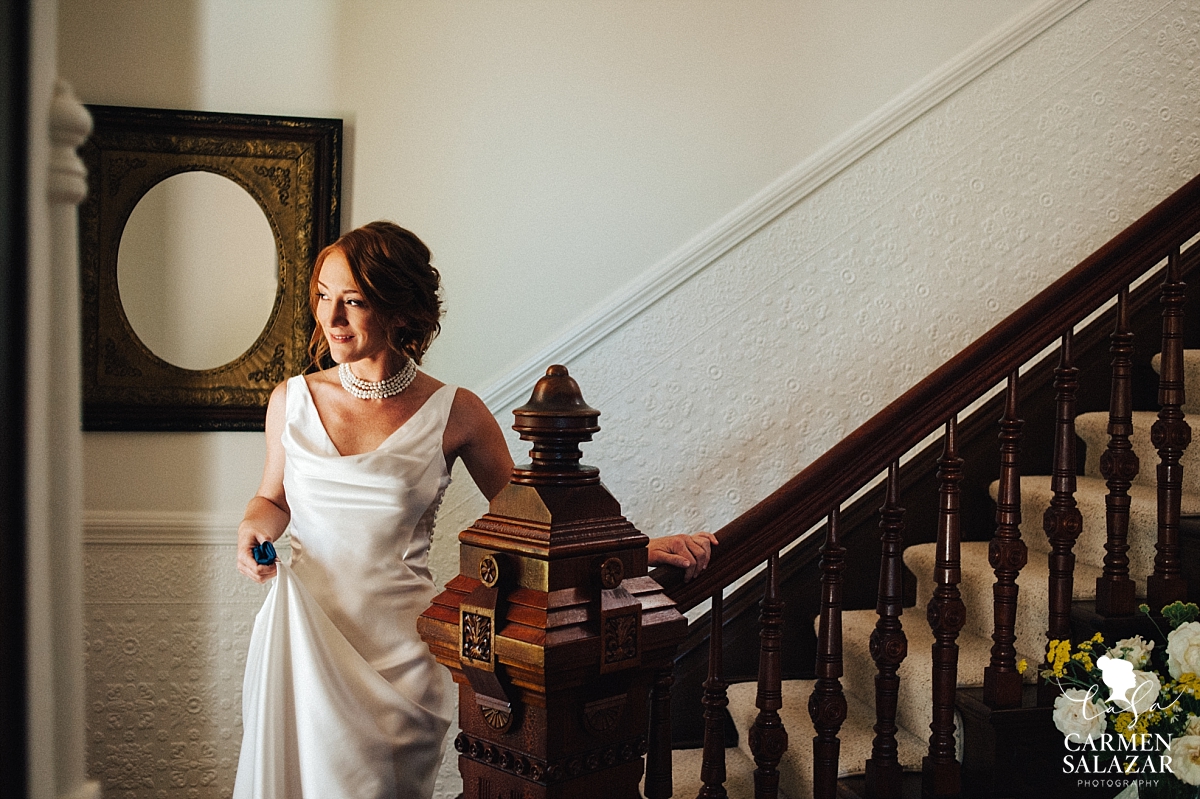 Bride getting ready for Park Winters wedding - Carmen Salazar