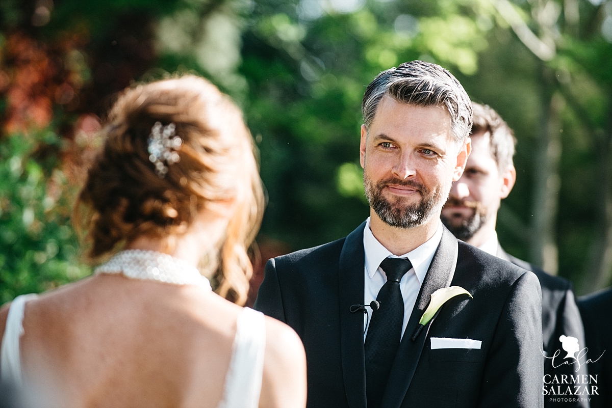 Groom's first look at bride - Carmen Salazar