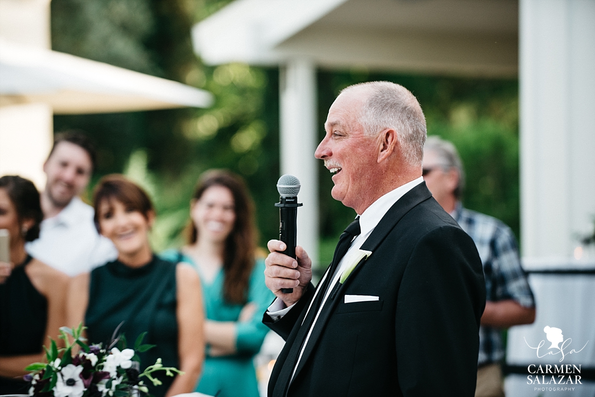 Bride's father gives welcome speech - Carmen Salazar