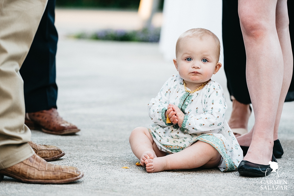 Adorable baby at Park Winters wedding reception - Carmen Salazar