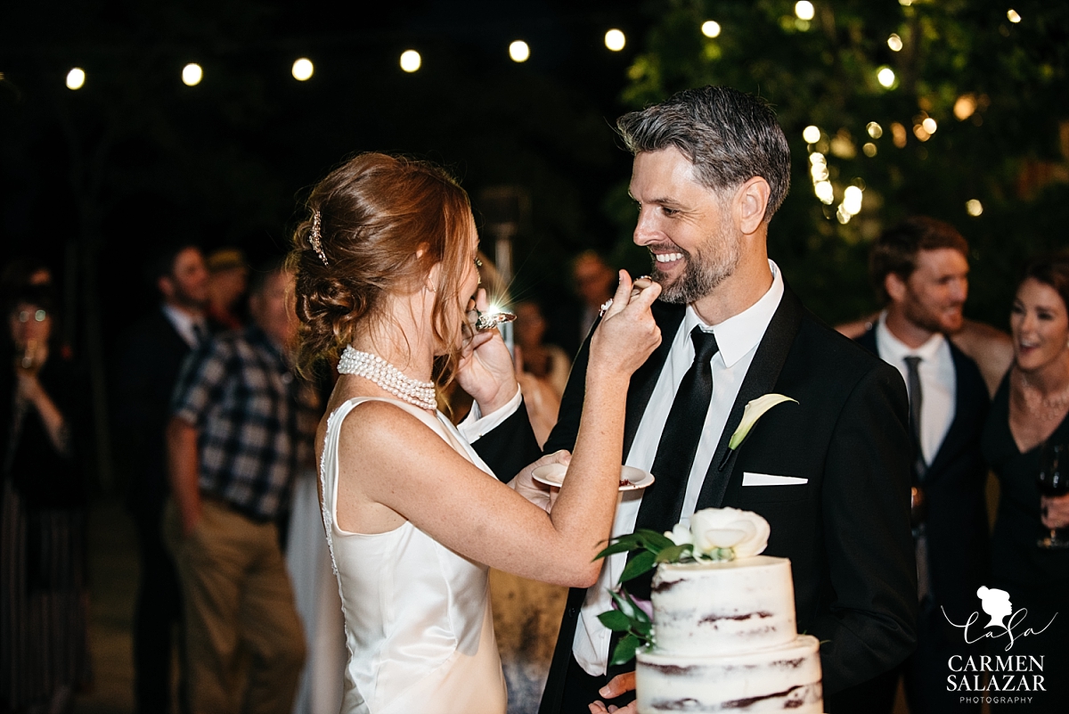 Cake cutting at Park Winters reception - Carmen Salazar