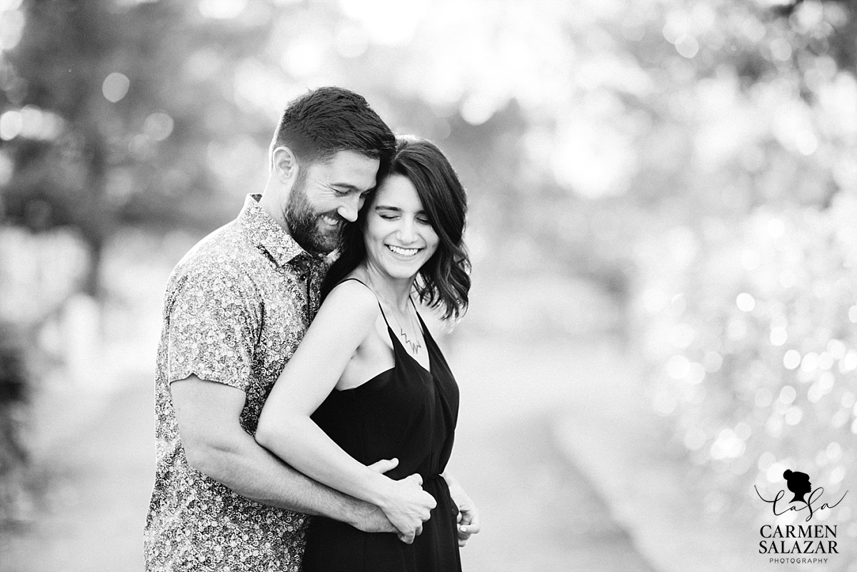 Heartfelt black and white engagement portraits - Carmen Salazar