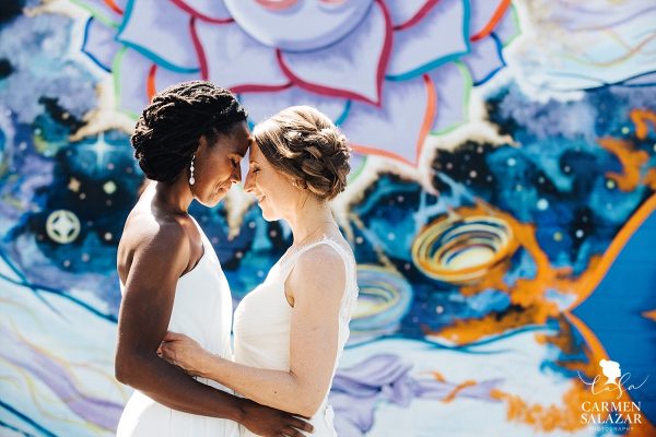 Artful Same-Sex Rose Garden Wedding