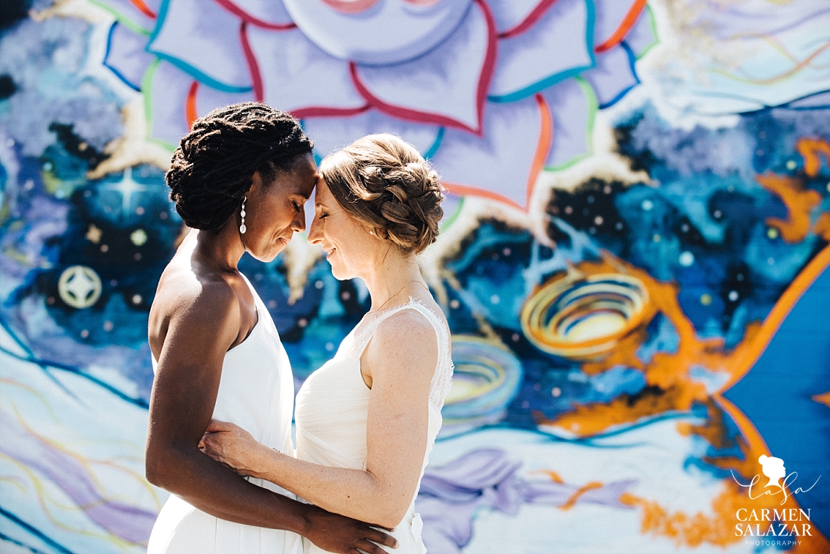 Artful lesbian wedding portrait photography - Carmen Salazar