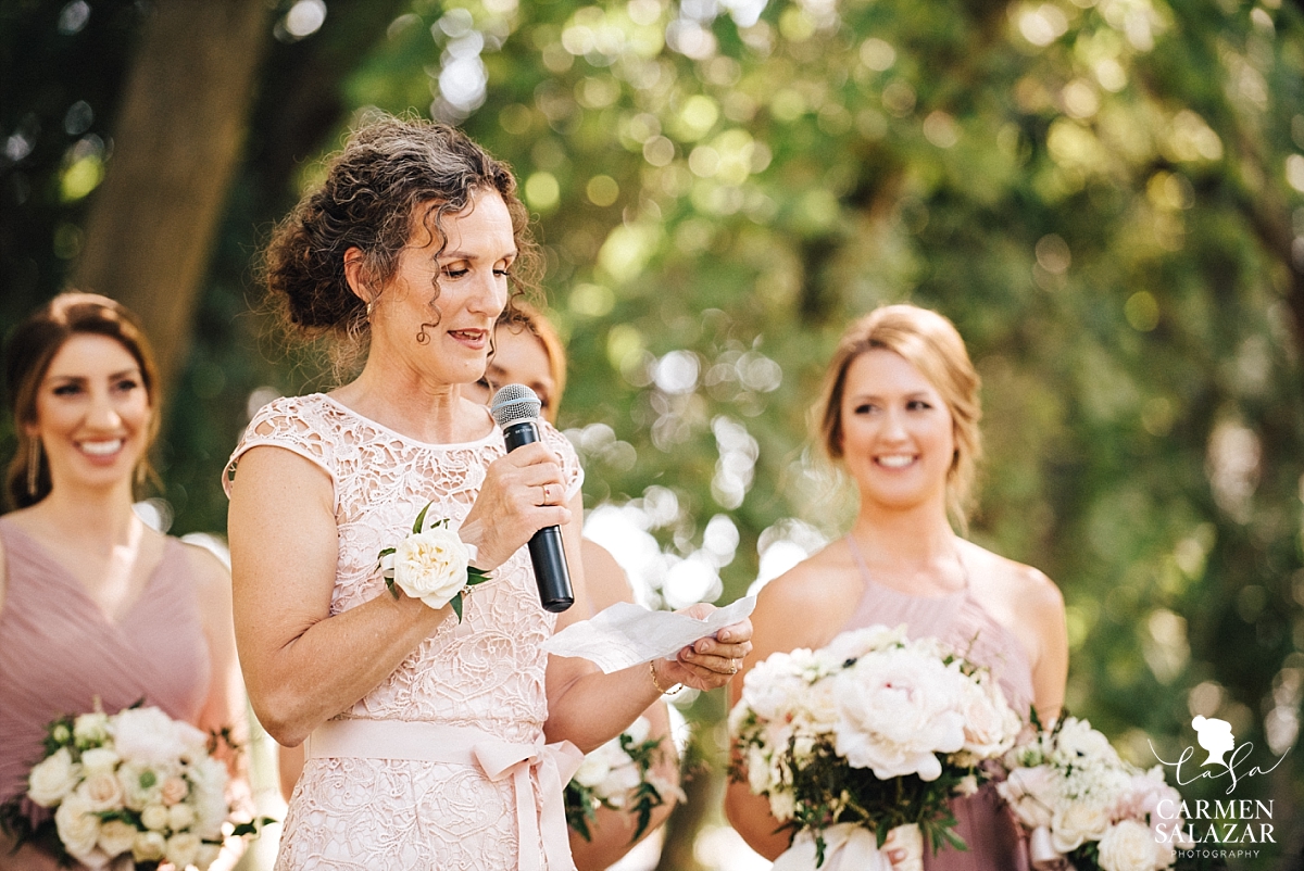 Sentimental wedding ceremony speech - Carmen Salazar