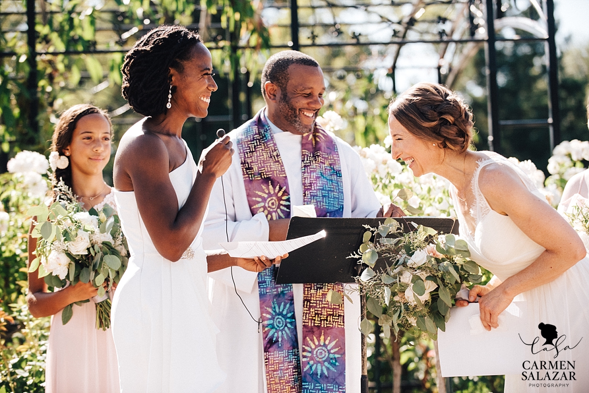  Brides laugh at vows in McKinley Rose Garden - Carmen Salazar