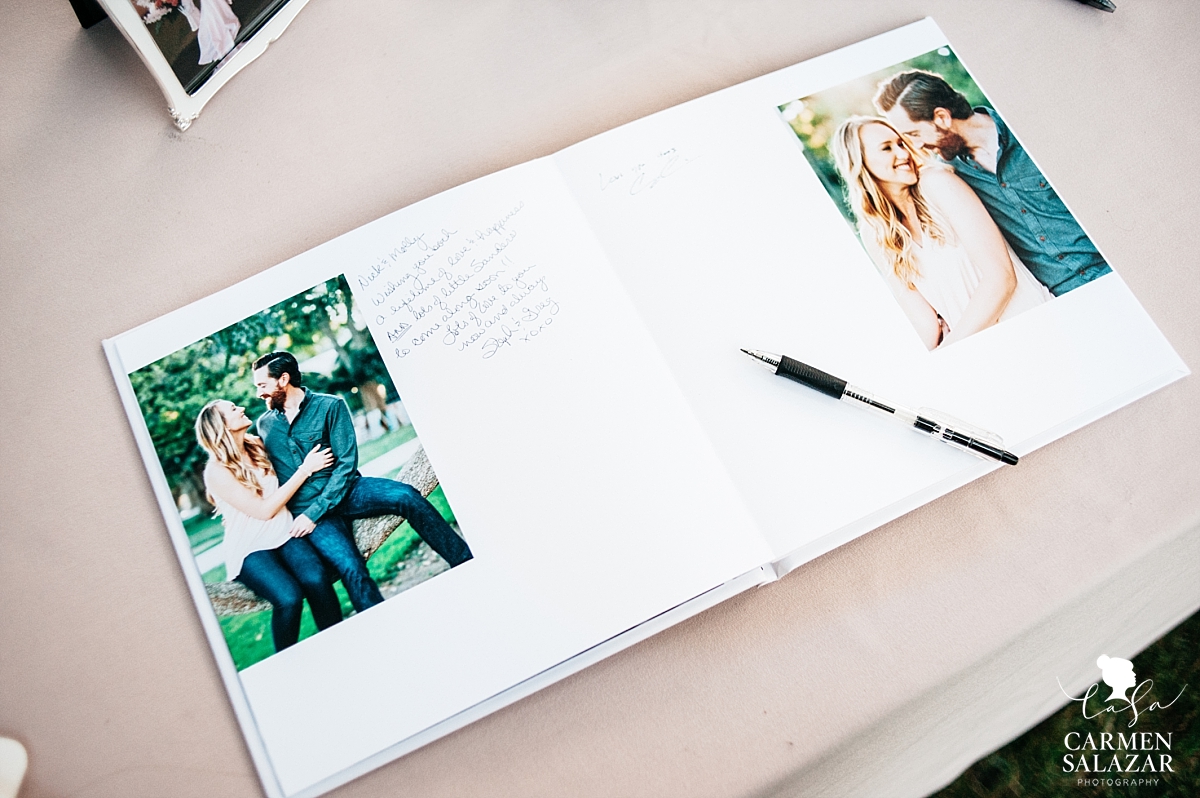 Engagement guest books by Carmen Salazar Photography