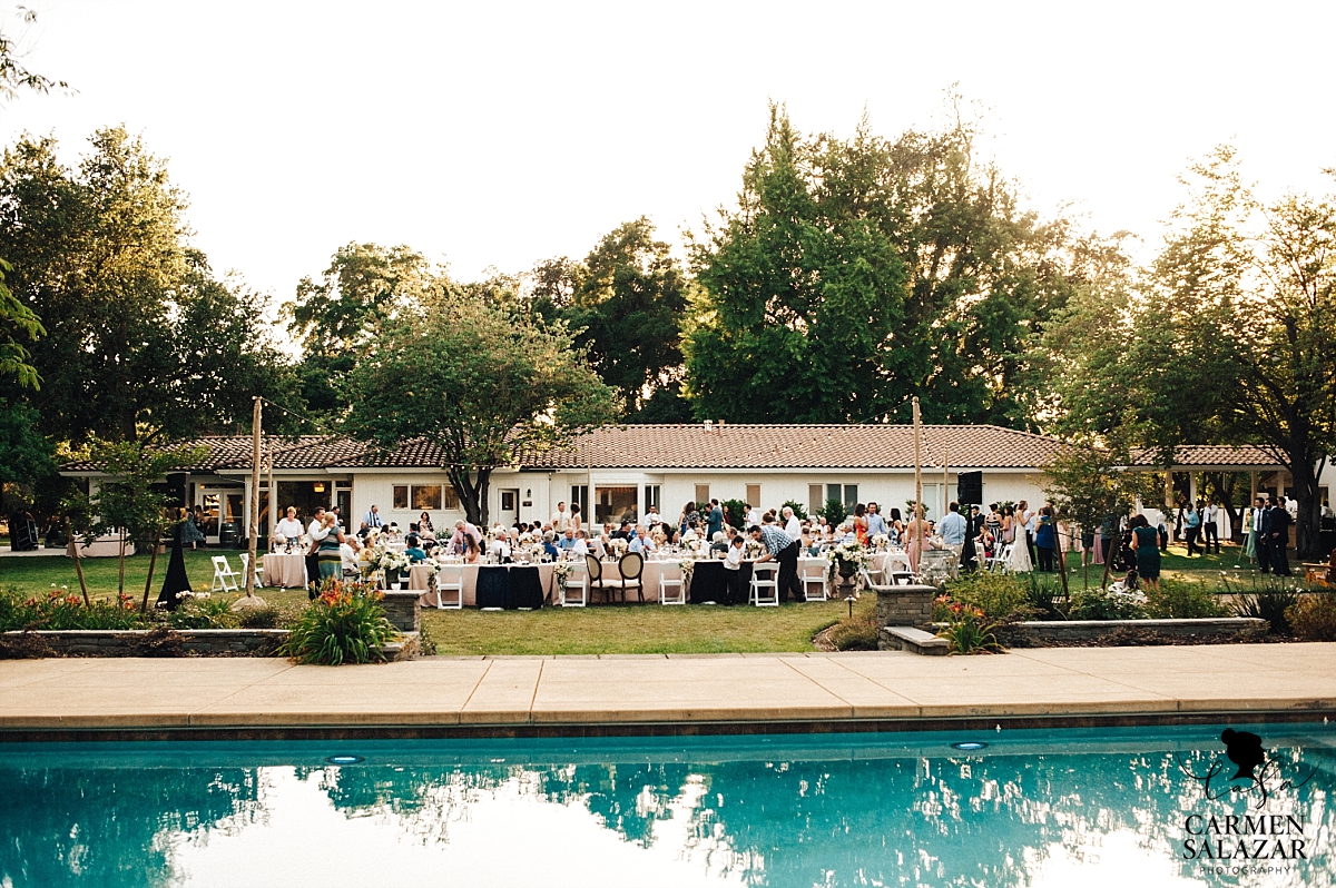 Sunset at The Maples wedding reception - Carmen Salazar