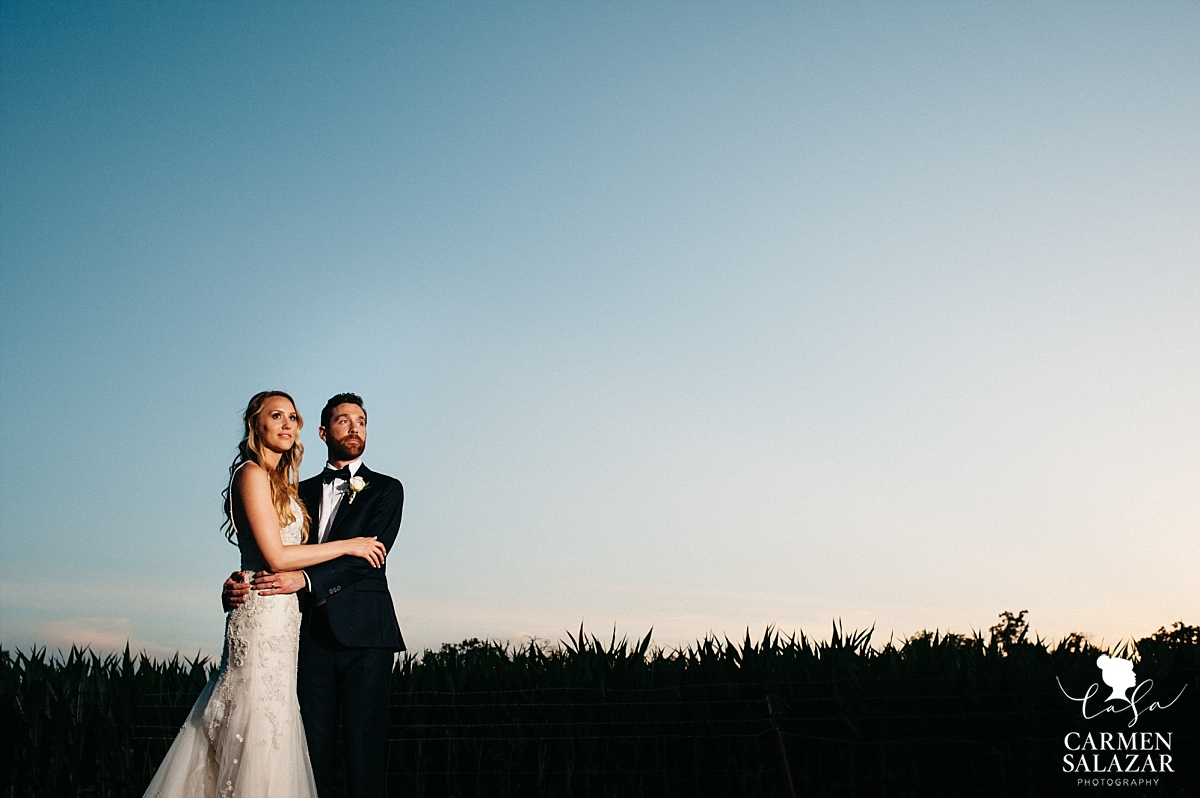 Epic sunset wedding portraits at The Maples - Carmen Salazar